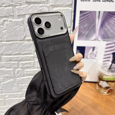 39127  iPhone 15 ProMax защитная крышка-чехол, под джинс с картхолдером