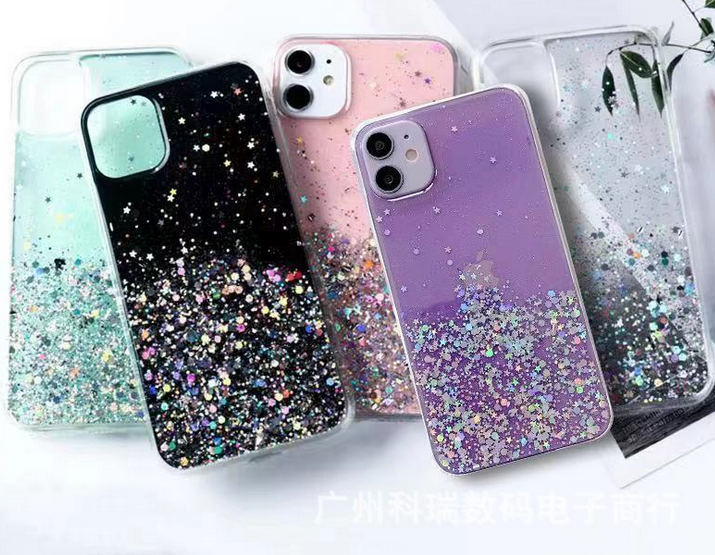 60643 Samsung S21 Plus защитная крышка-чехол блестки