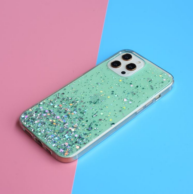 60643 Samsung S21 Plus защитная крышка-чехол блестки