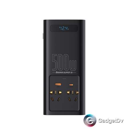 20865 Автомобильный инвертор Baseus Super Si Power Inverter 500W (220V CN/EU)