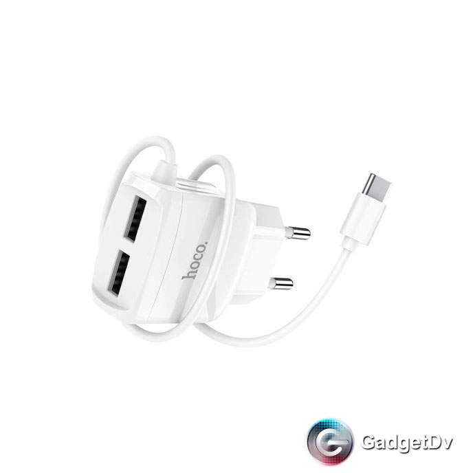 20071 СЗУ USB 2,4А + кабель Type-C, Hoco C59А