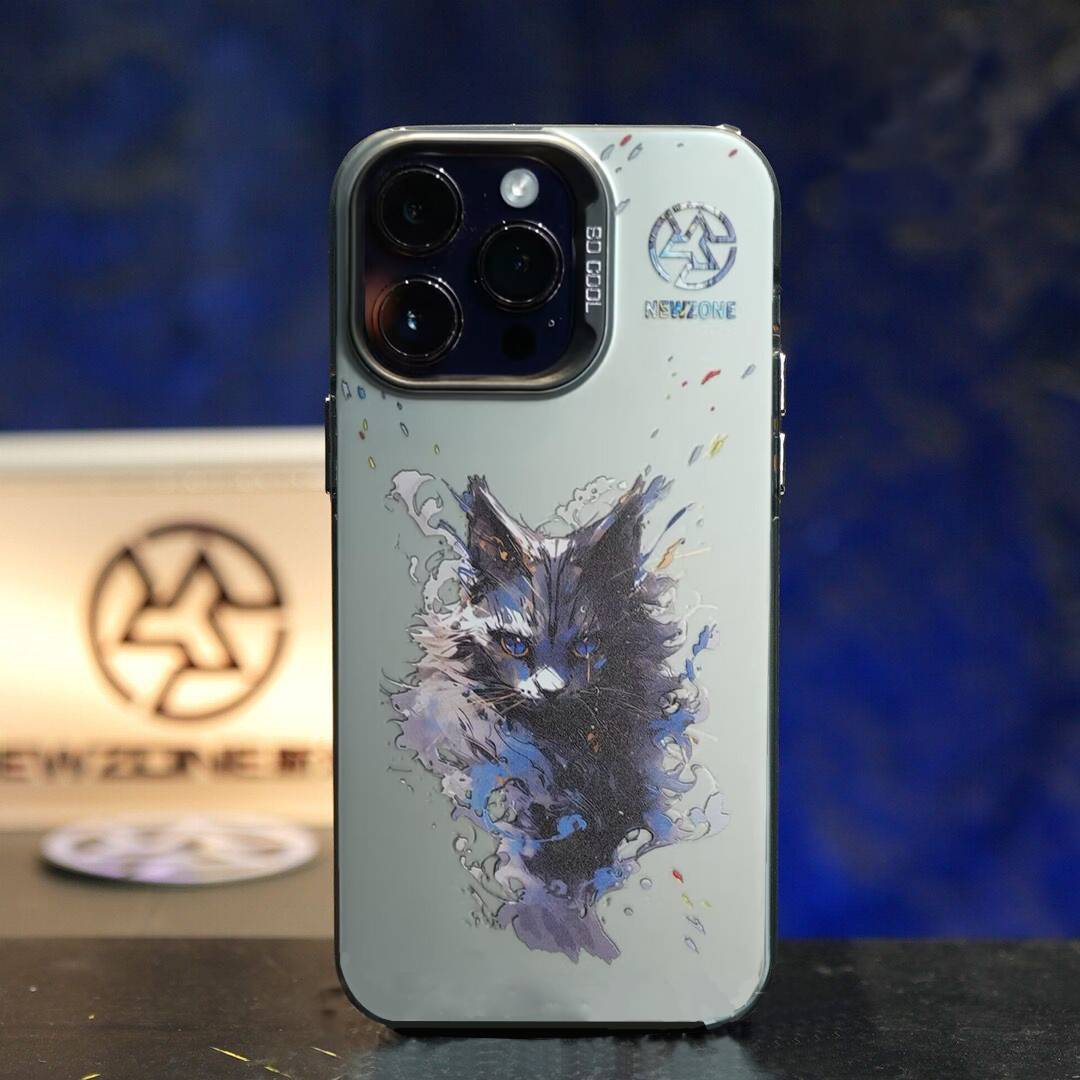 26985 iPhone 14Pro защитная крышка-чехол, с картинкой