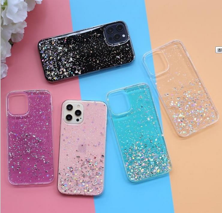60645 Защитная крышка Honor 10X lite, силикон блестки