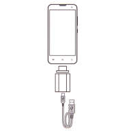 10059 Магнитный адаптер для кабеля  2in1 iPhone7+ micro USB