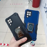 20570 Samsung A22 защитная крышка-чехол, силикон в пластике с держателем