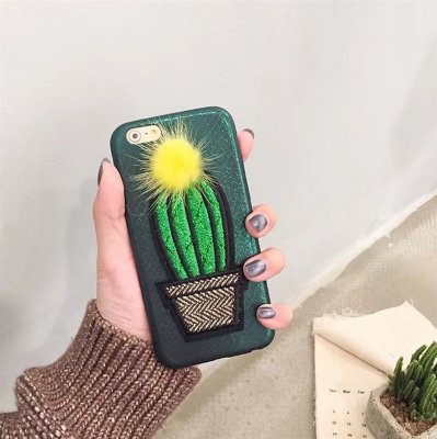 4726 iРhone7+ Защитная крышка (зеленый кактус)