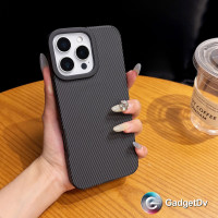 37079  iPhone 15 ProMax защитная крышка-чехол, под карбон силикон