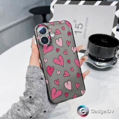 38376  iPhone 15 Защитная крышка-чехол прозрачный с рисунком