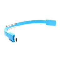 7665 Кабель micro USB-браслет 200mm (голубой)