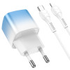 23693 СЗУ Type-C+ кабель Type-C to iPhone Hoco C101A