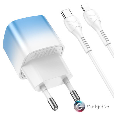 23693 СЗУ Type-C+ кабель Type-C to iPhone Hoco C101A