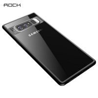 5128 Galaxy Note 8 Защитная крышка силикон/пластик Rock (черный)