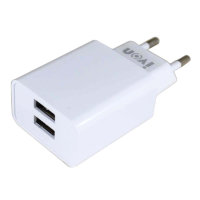10426 Зарядное устройство 2-USB + Cable type-C , 2400mA iVon AD-17