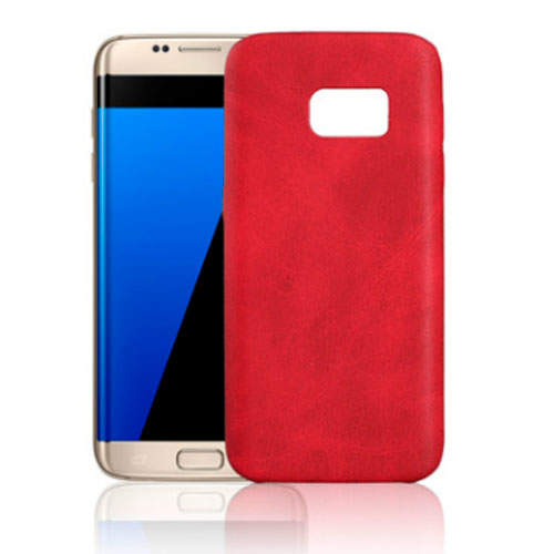 1264 Galaxy S7 Edge Защитная крышка кожаная (красный)