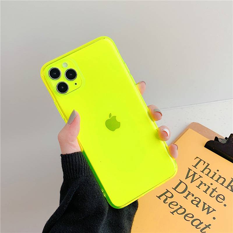 38374 iPhone 15 Защитная крышка неоновый силикон