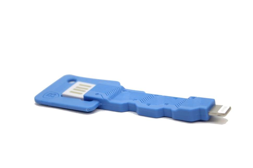 5-708 USB lightning ключ (голубой)
