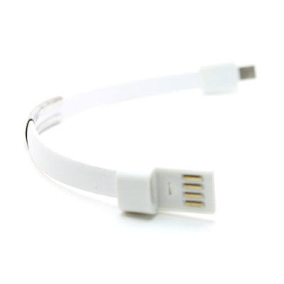 7667 Кабель micro USB-браслет 200mm (белый)