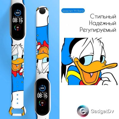 60853 Браслет силиконовый Xiaomi Mi Band 5 с рисунком