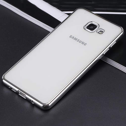 1465 SamsungA5 (2016) Защитная крышка силиконовая (серебро)