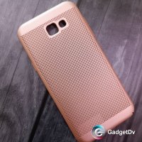 2541 SamsungA7 (2017) Защитная крышка пластиковая (розовое золото)
