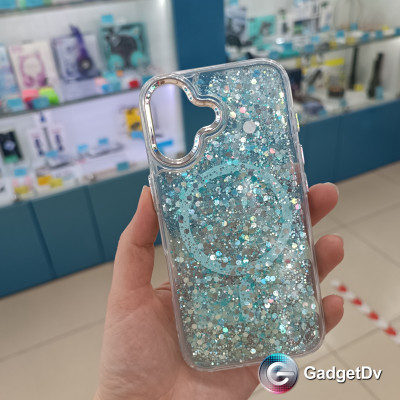 32071 iPhone 16 защитная крышка-чехол блестки
