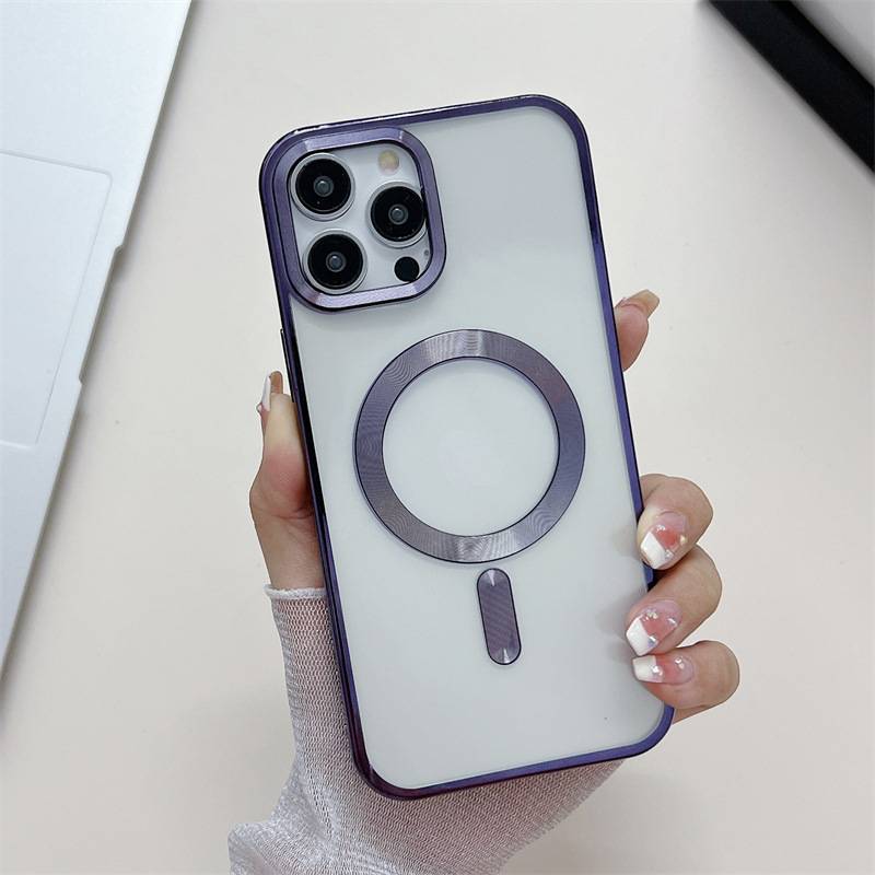26992 iPhone 15 ProMax защитная крышка-чехол, магнитная с окантовкой