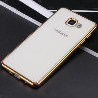 1467 SamsungA5 (2016) Защитная крышка силиконовая (золото)