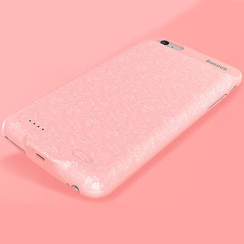 1912 iPhone 7+ Чехол-аккумулятор 3650mah (розовый) Baseus