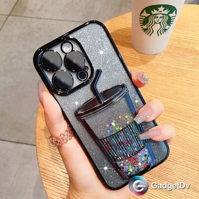 23248  iPhone13 Pro защитная крышка-чехол, сыпучие блестки