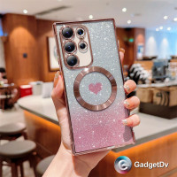 38369 Samsung S25 Ultra защитная крышка-чехол, MagSafe, блестки