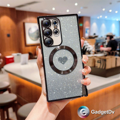 38369 Samsung S25 Ultra защитная крышка-чехол, MagSafe, блестки