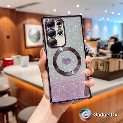 38369 Samsung S25 Ultra защитная крышка-чехол, MagSafe, блестки