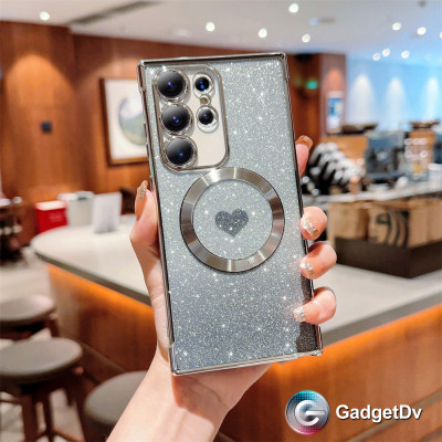 38369 Samsung S25 Ultra защитная крышка-чехол, MagSafe, блестки