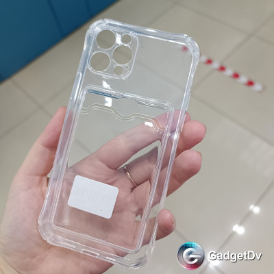 20776  iPhone13 Pro защитная крышка-чехол прозрачный с кармашком