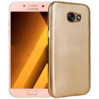 2546 Samsung A3 (2017) Защитная крышка силиконовая (золото)