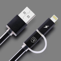 5-994 Кабель USB 2 в1 1m (черный)