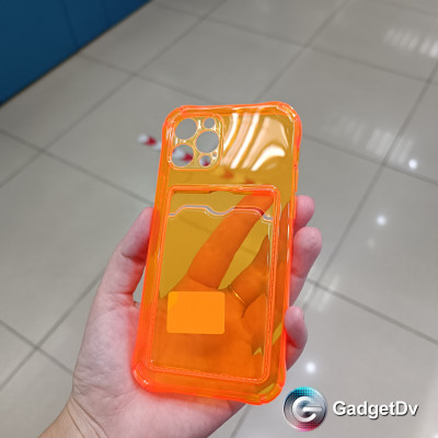 20777  iPhone 12Pro защитная крышка-чехол, прозрачный с кармашком