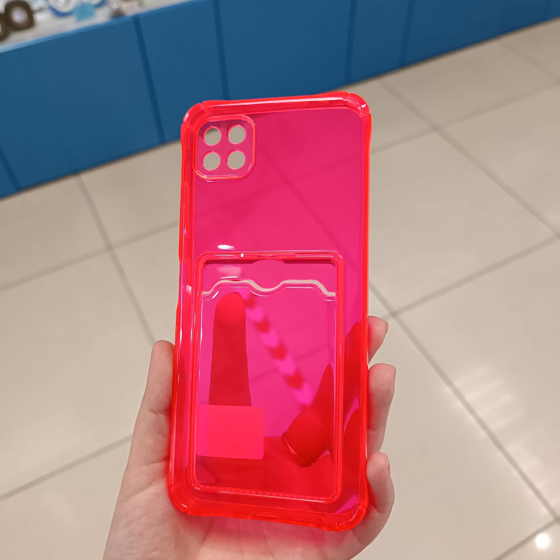 20779 Samsung A22s 5G защитная крышка-чехол, прозрачная с кармашком