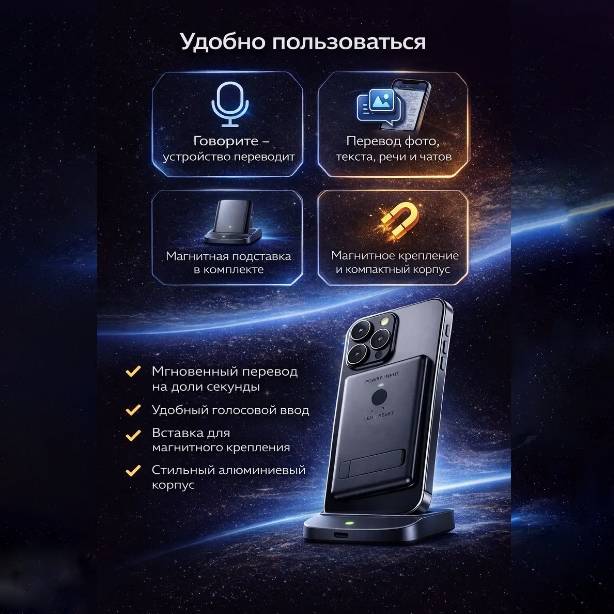 39037 Портативный Ai переводчик T1