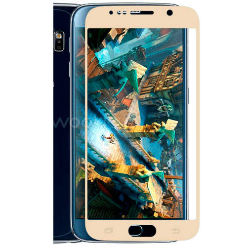 8761 Samsung S5 Защитное стекло (золото)
