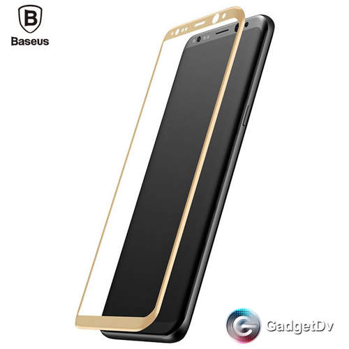 1631 Защитное стекло Samsung S8 0.26mm Baseus (золото)