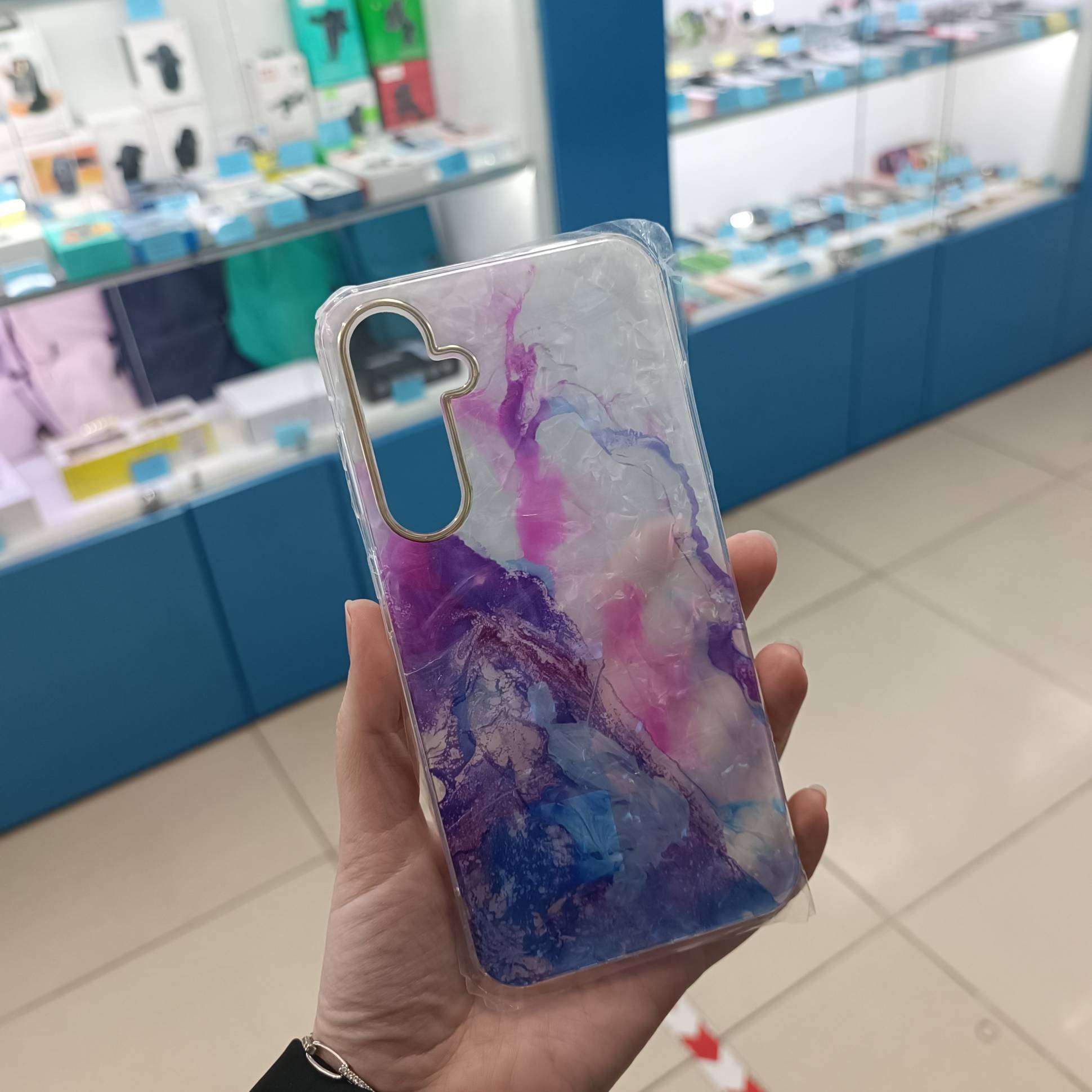 34098 Samsung A35 защитная крышка-чехол, мрамор