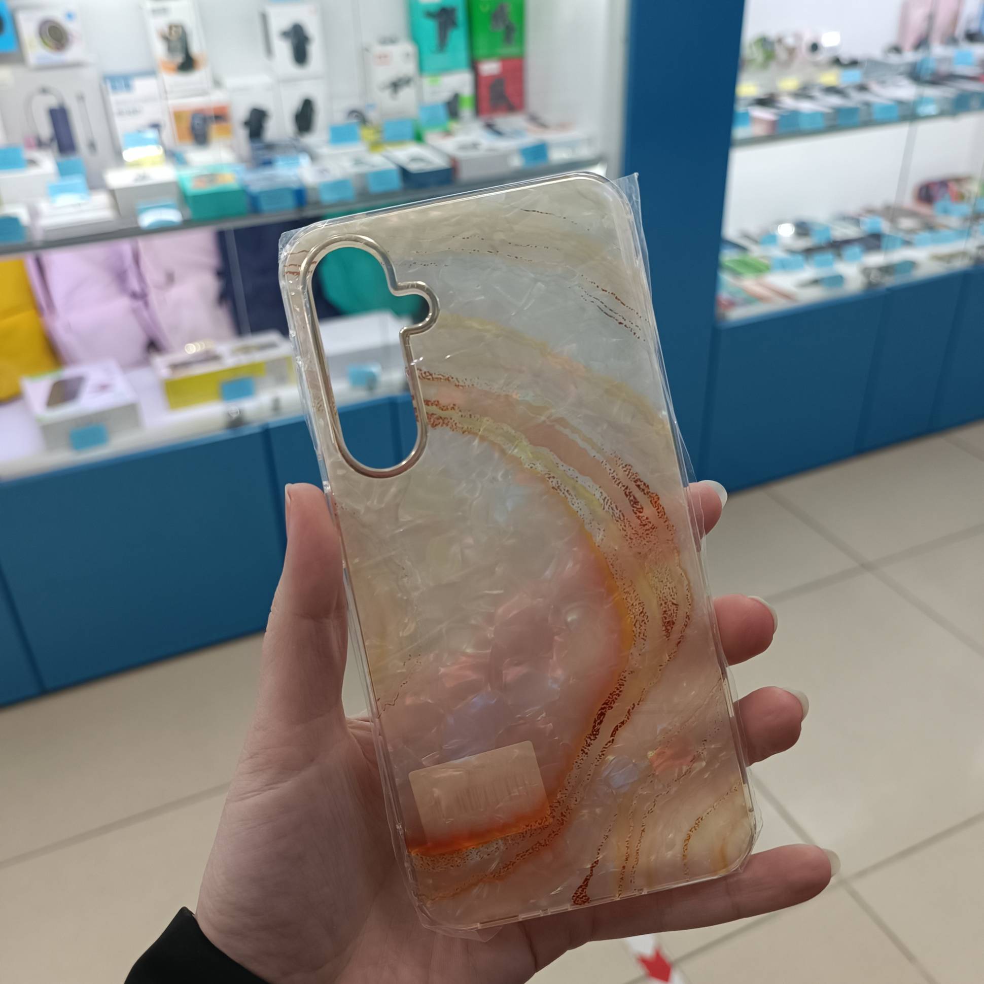 34098 Samsung A35 защитная крышка-чехол, мрамор