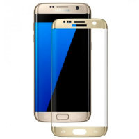 8762 Защитное стекло Samsung S7 0.26mm (золото)