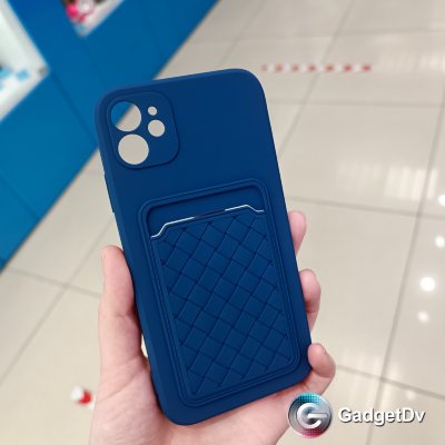 20583  iPhone 11 защитная крышка-чехол, цветной с кармашком