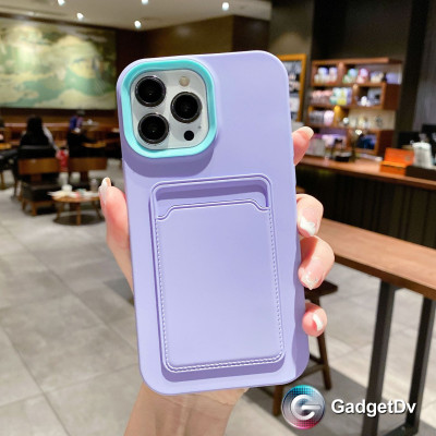 20583  iPhone 11 защитная крышка-чехол, цветной с кармашком