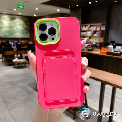 20583  iPhone 11 защитная крышка-чехол, цветной с кармашком