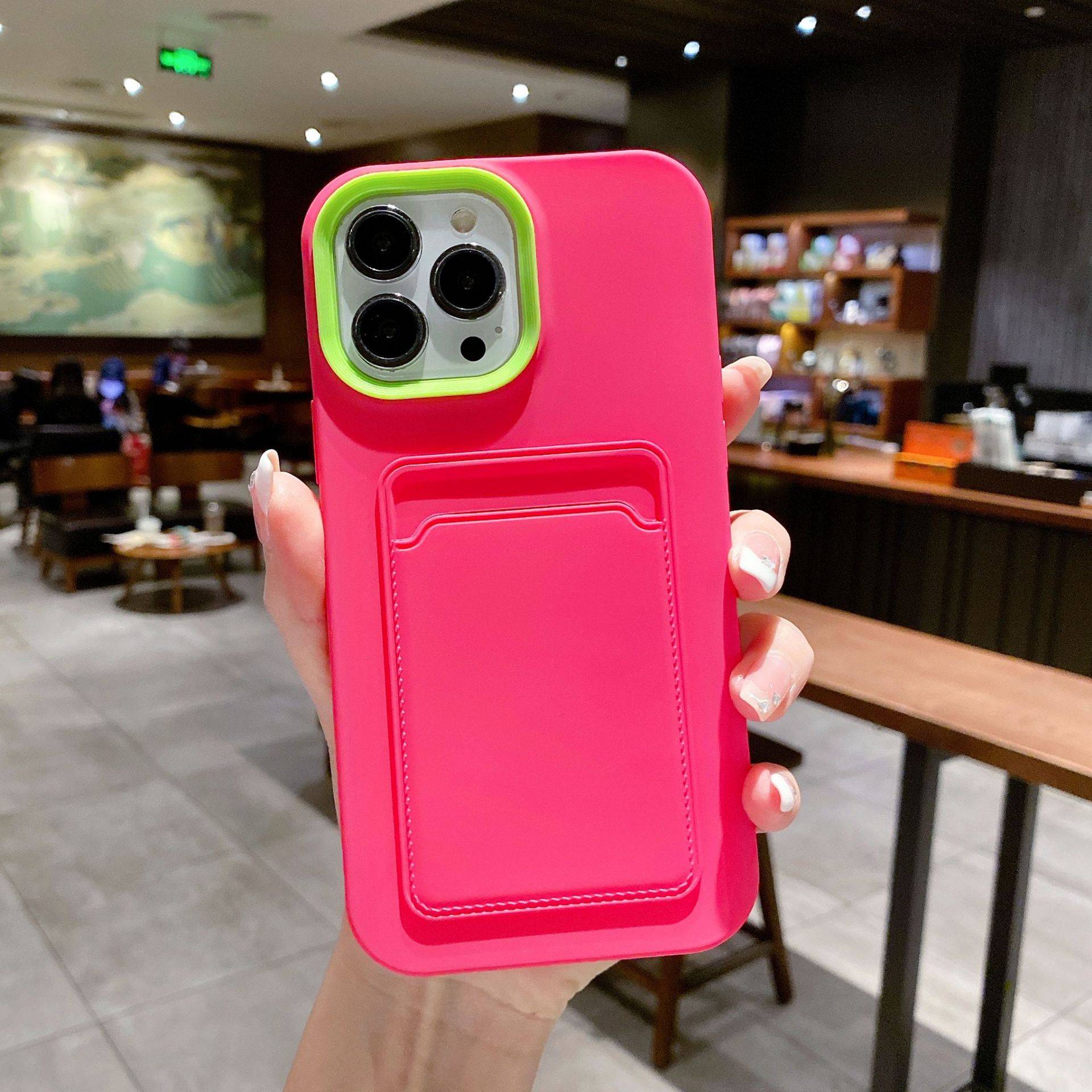 20583 iPhone 11 защитная крышка-чехол, цветной с кармашком