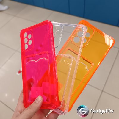 20781 Samsung A73 защитная крышка-чехол, прозрачная с кармашком