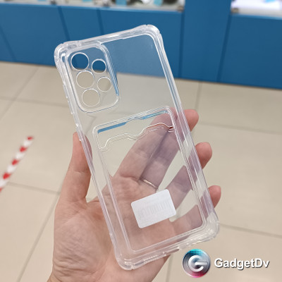 20781 Samsung A73 защитная крышка-чехол, прозрачная с кармашком